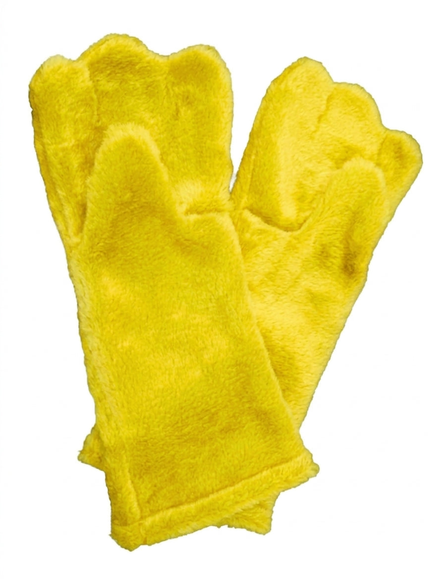 Yellow Deluxe Mascot Mitts - plush mascot costume gloves | The Mascot Store