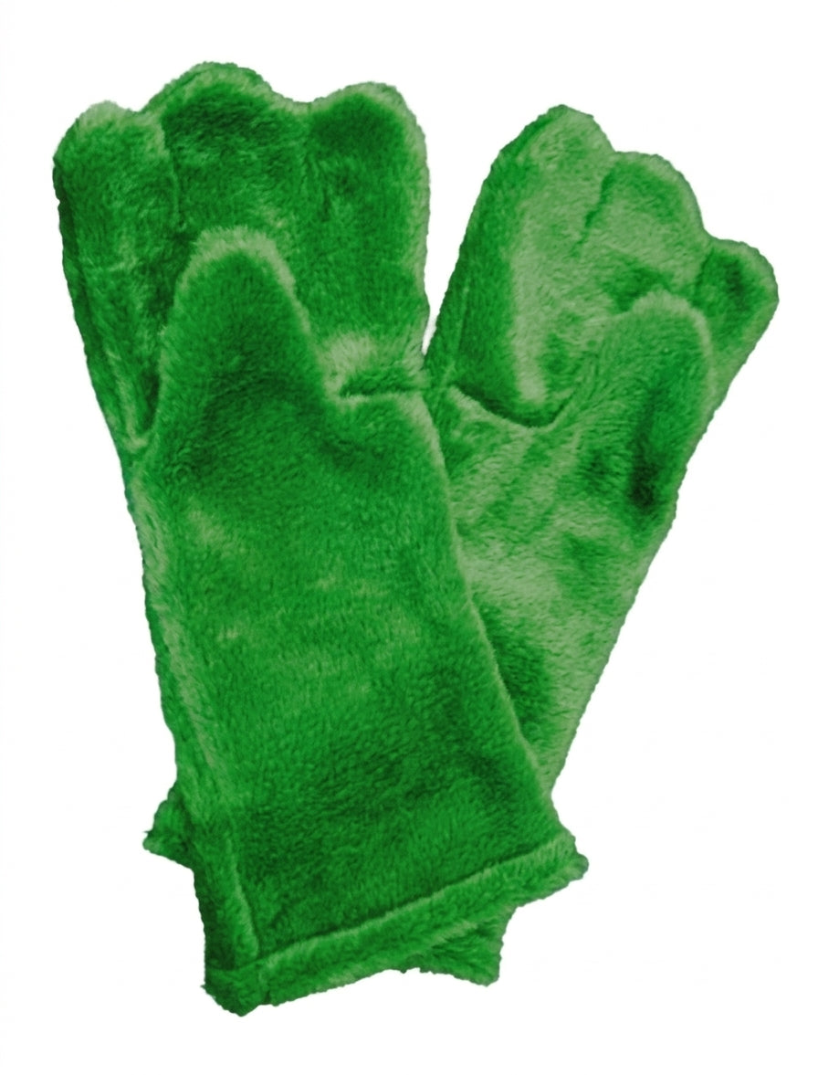 Green Deluxe Mascot Mitts - plush mascot costume gloves | The Mascot Store