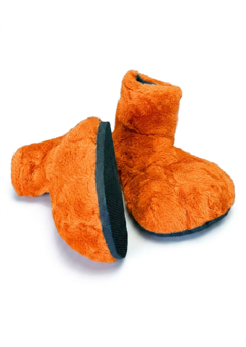 Bright Orange Deluxe Mascot Parade Feet - plush mascot costume shoe covers | The Mascot Store