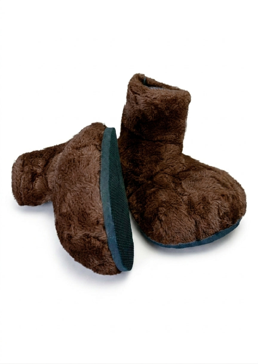 Chocolate Brown Deluxe Mascot Parade Feet - plush mascot costume shoe covers | The Mascot Store