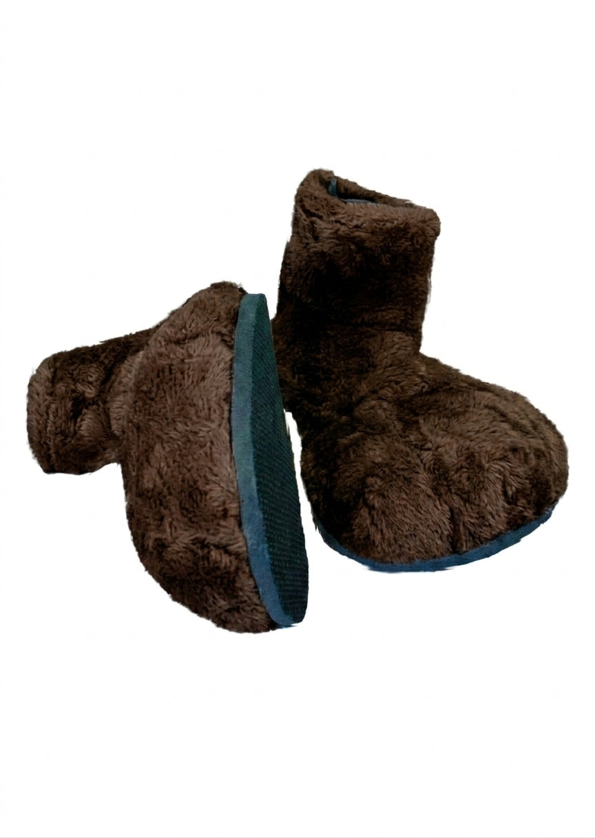 Dark Brown Deluxe Mascot Parade Feet - plush mascot costume shoe covers | The Mascot Store