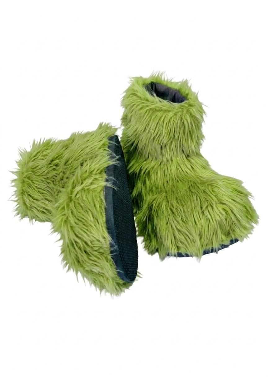 Lime Deluxe Mascot Parade Feet - plush mascot costume shoe covers | The Mascot Store