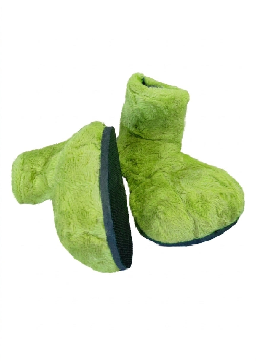 Lime Deluxe Mascot Parade Feet - plush mascot costume shoe covers | The Mascot Store