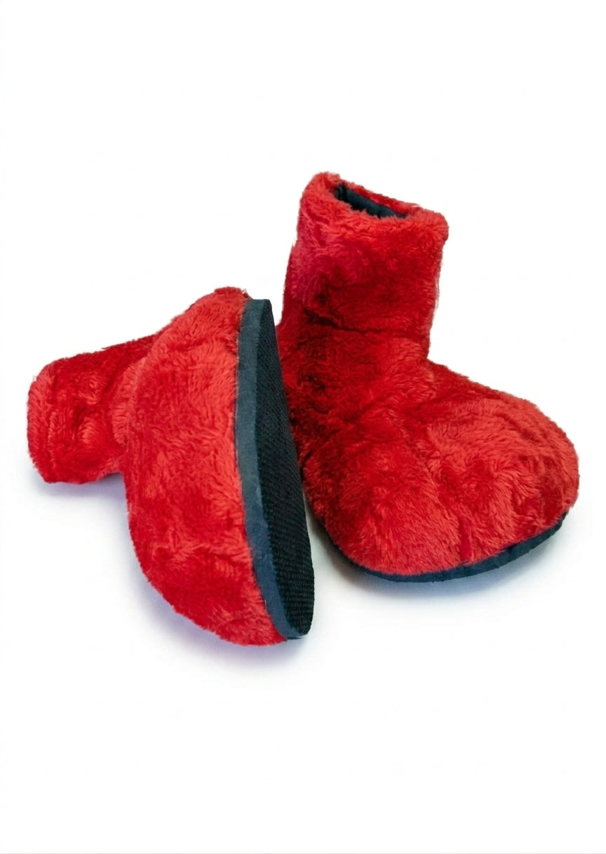 Red Deluxe Mascot Parade Feet - plush mascot costume shoe covers | The Mascot Store