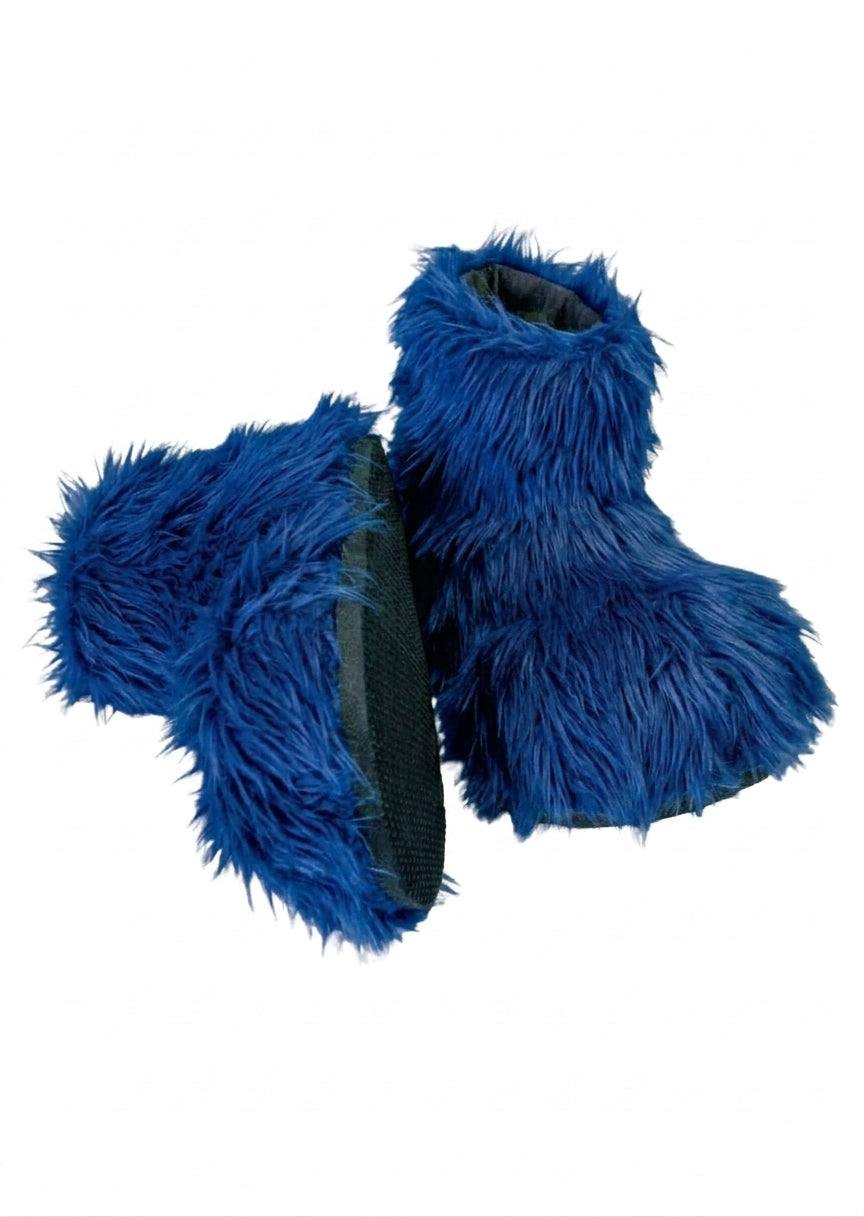 Royal Blue Deluxe Mascot Parade Feet - plush mascot costume shoe covers | The Mascot Store