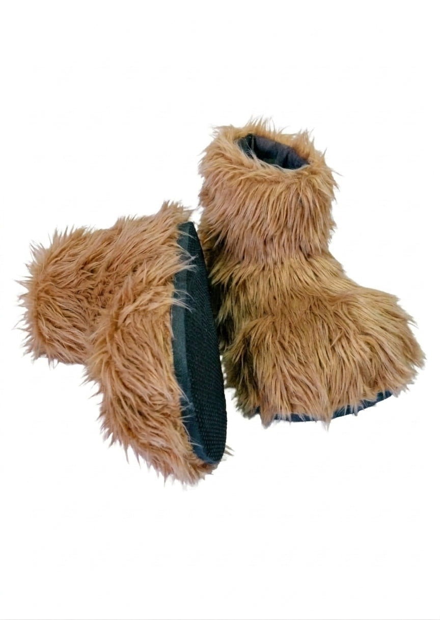 Tan Deluxe Mascot Parade Feet - plush mascot costume shoe covers | The Mascot Store