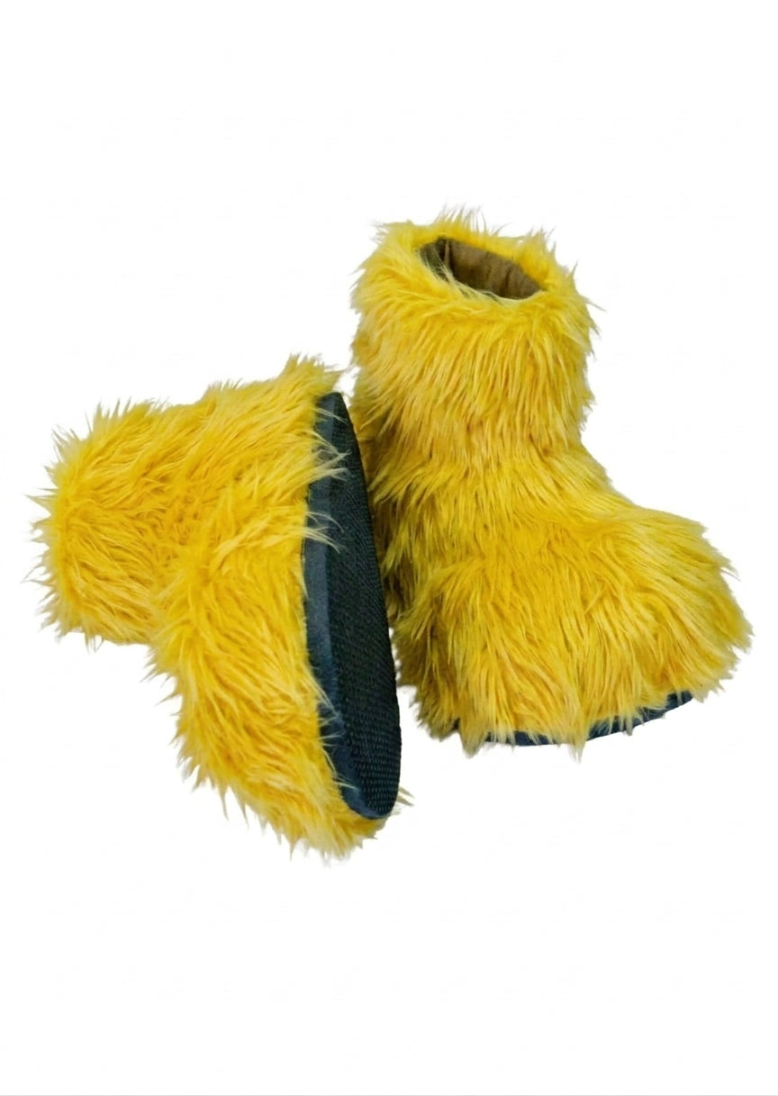 Yellow Deluxe Mascot Parade Feet - plush mascot costume shoe covers | The Mascot Store