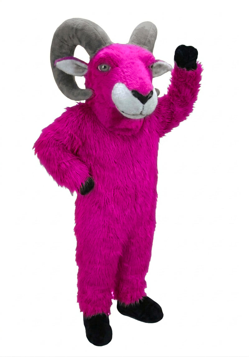 Desert Bighorn Mascot - long fur Bright Pink
