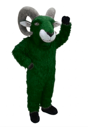 Desert Bighorn Mascot - long fur Green