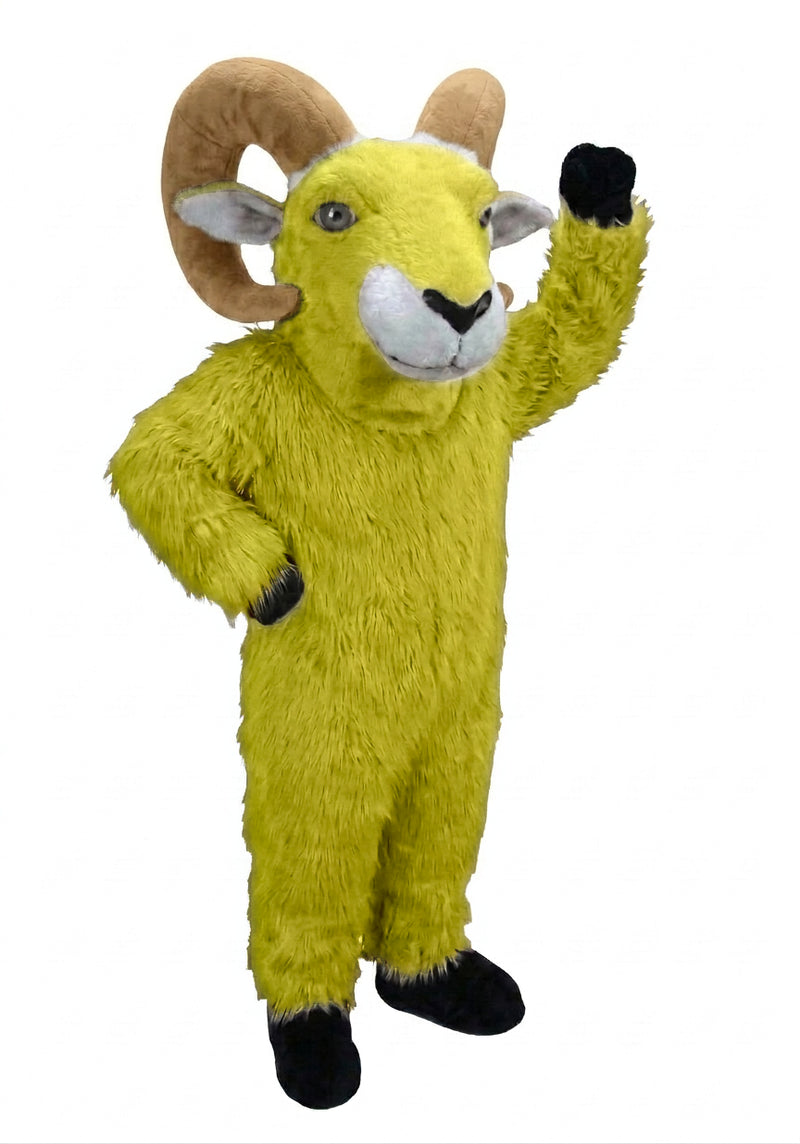 Desert Bighorn Mascot - long fur Yellow