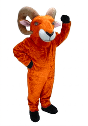 Desert Bighorn Mascot - short fur Bright Orange