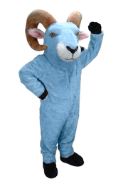 Desert Bighorn Mascot - short fur Light Blue