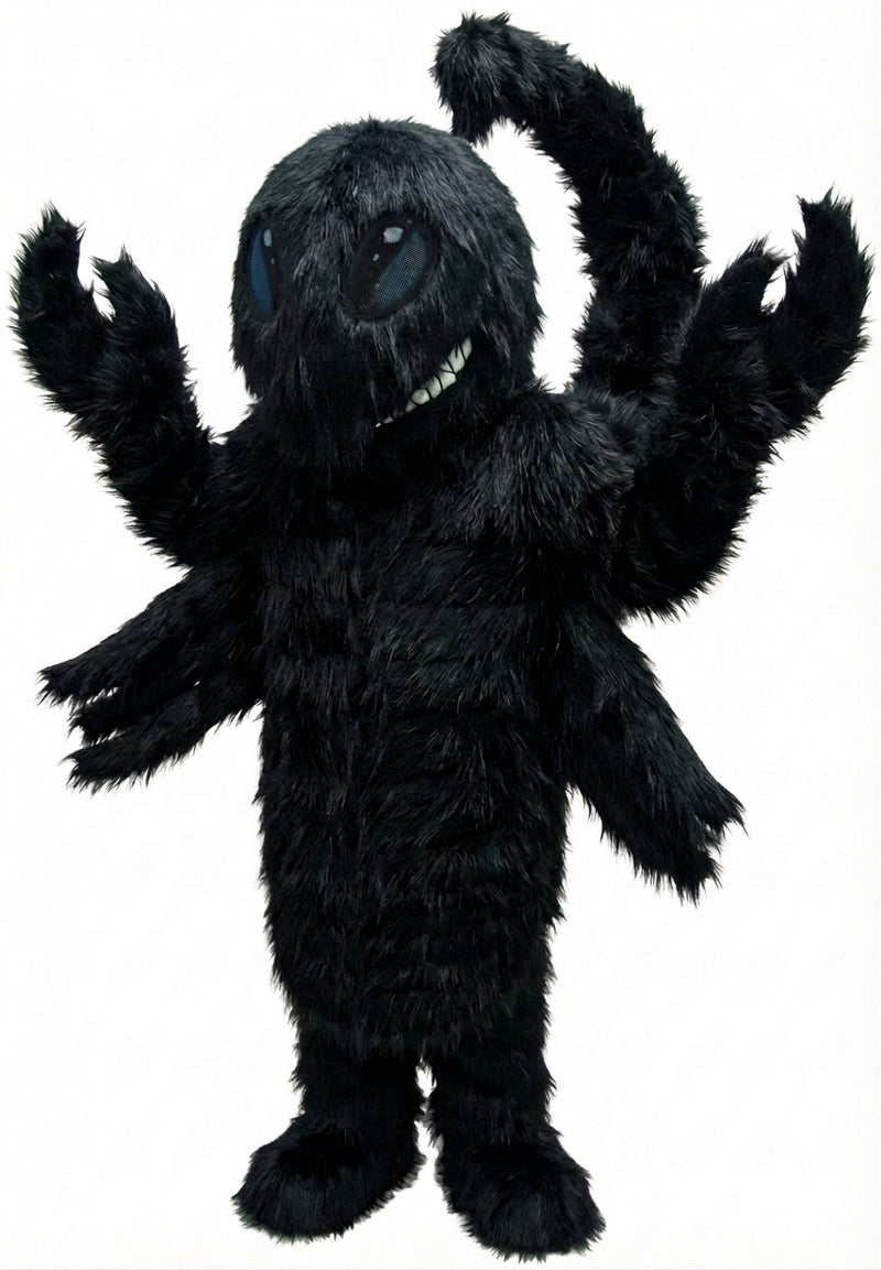 Desert Scorpion Mascot - Long fur / Black mascot costume