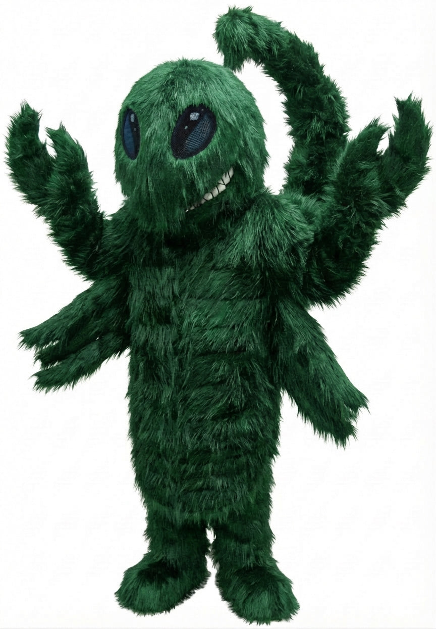 Desert Scorpion Mascot - Long fur / Green mascot costume