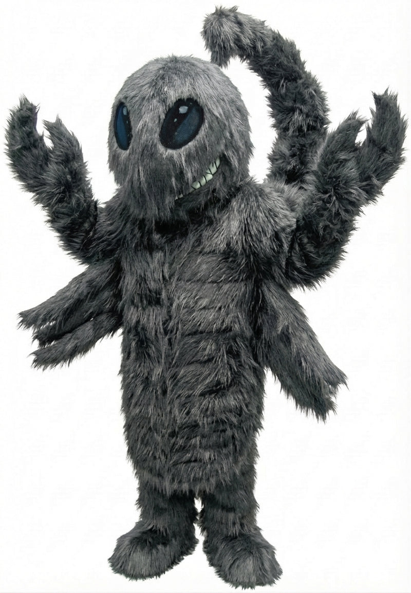 Desert Scorpion Mascot - Long fur / Grey mascot costume