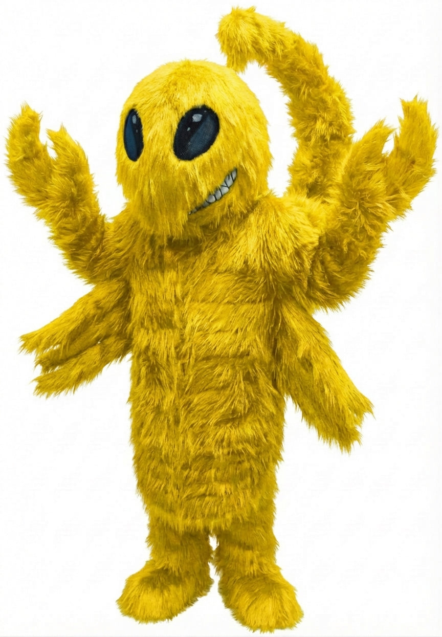 Desert Scorpion Mascot - Long fur / Yellow mascot costume