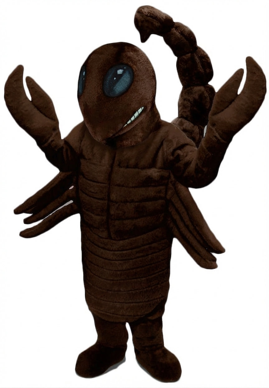 Desert Scorpion Mascot - Short fur / Chocolate Brown mascot costume
