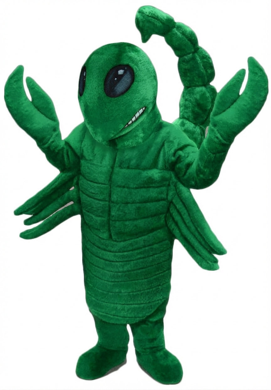 Desert Scorpion Mascot - Short fur / Green mascot costume