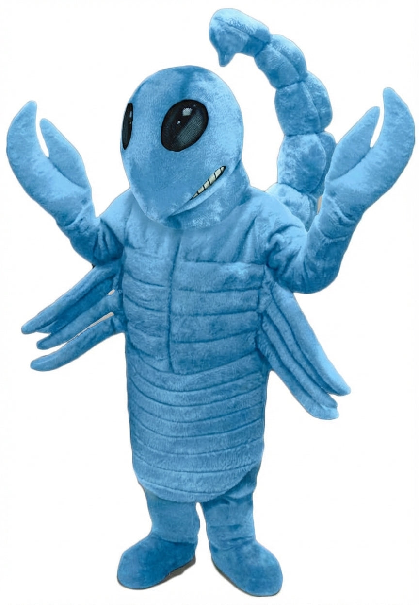Desert Scorpion Mascot - Short fur / Light blue mascot costume