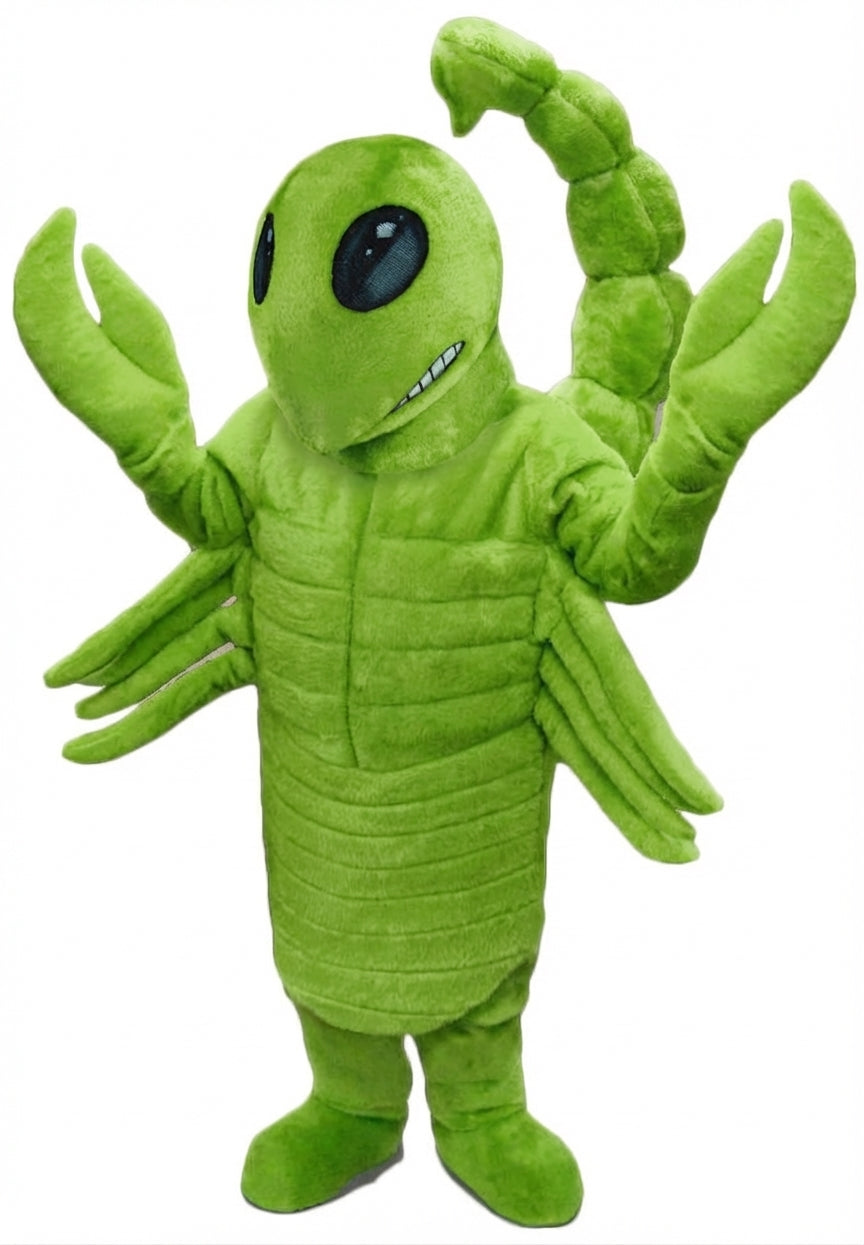Desert Scorpion Mascot - Short fur / Lime mascot costume