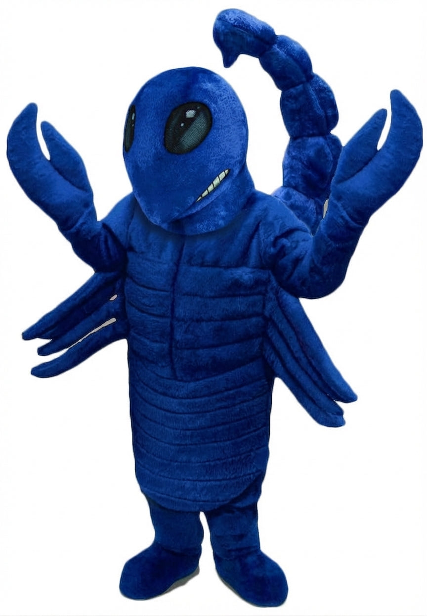 Desert Scorpion Mascot - Short fur / Royal blue mascot costume