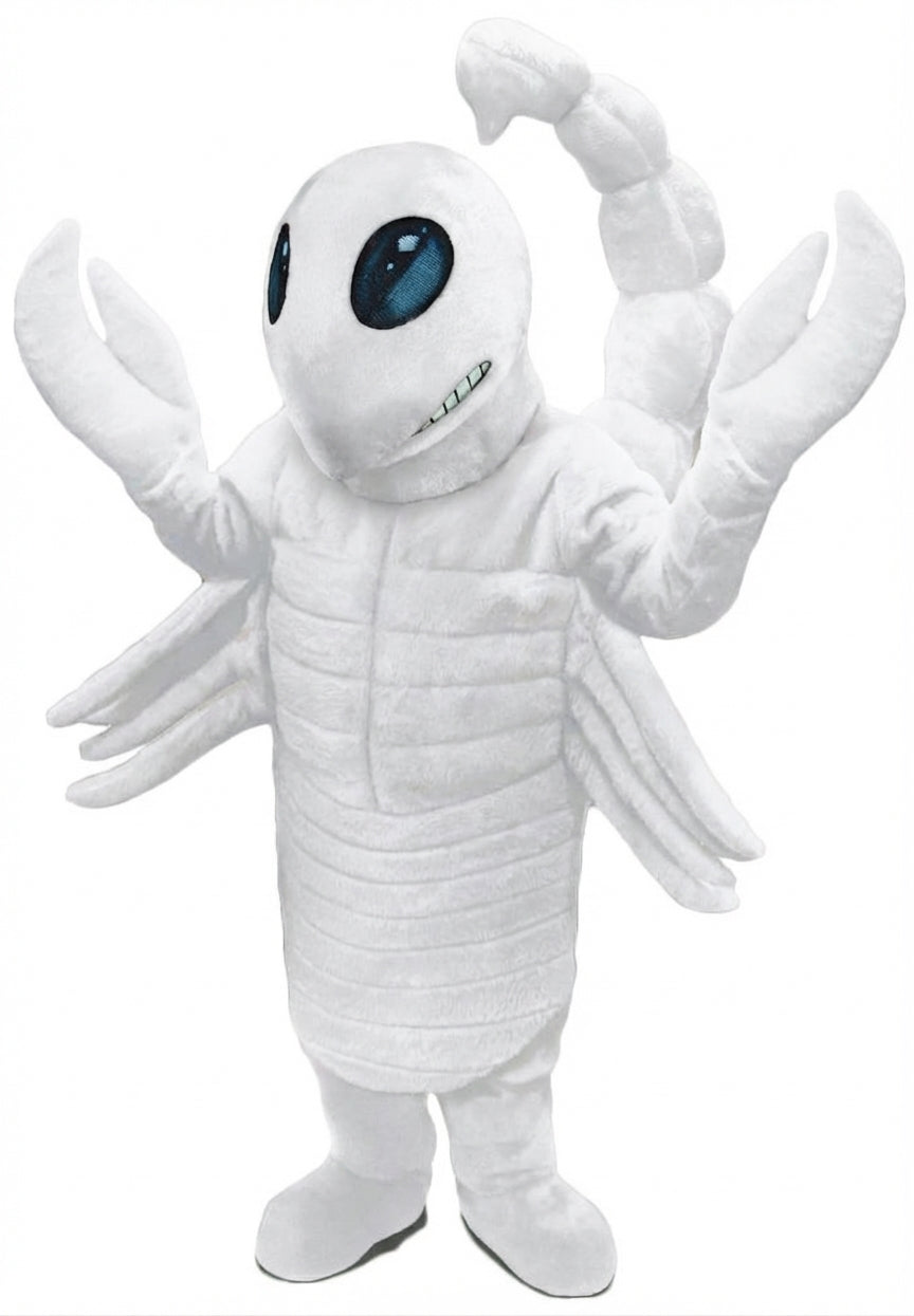 Desert Scorpion Mascot - Short fur / White mascot costume