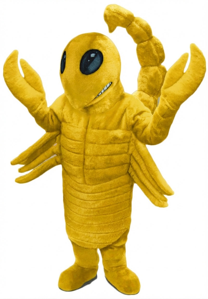 Desert Scorpion Mascot - Short fur / Yellow mascot costume