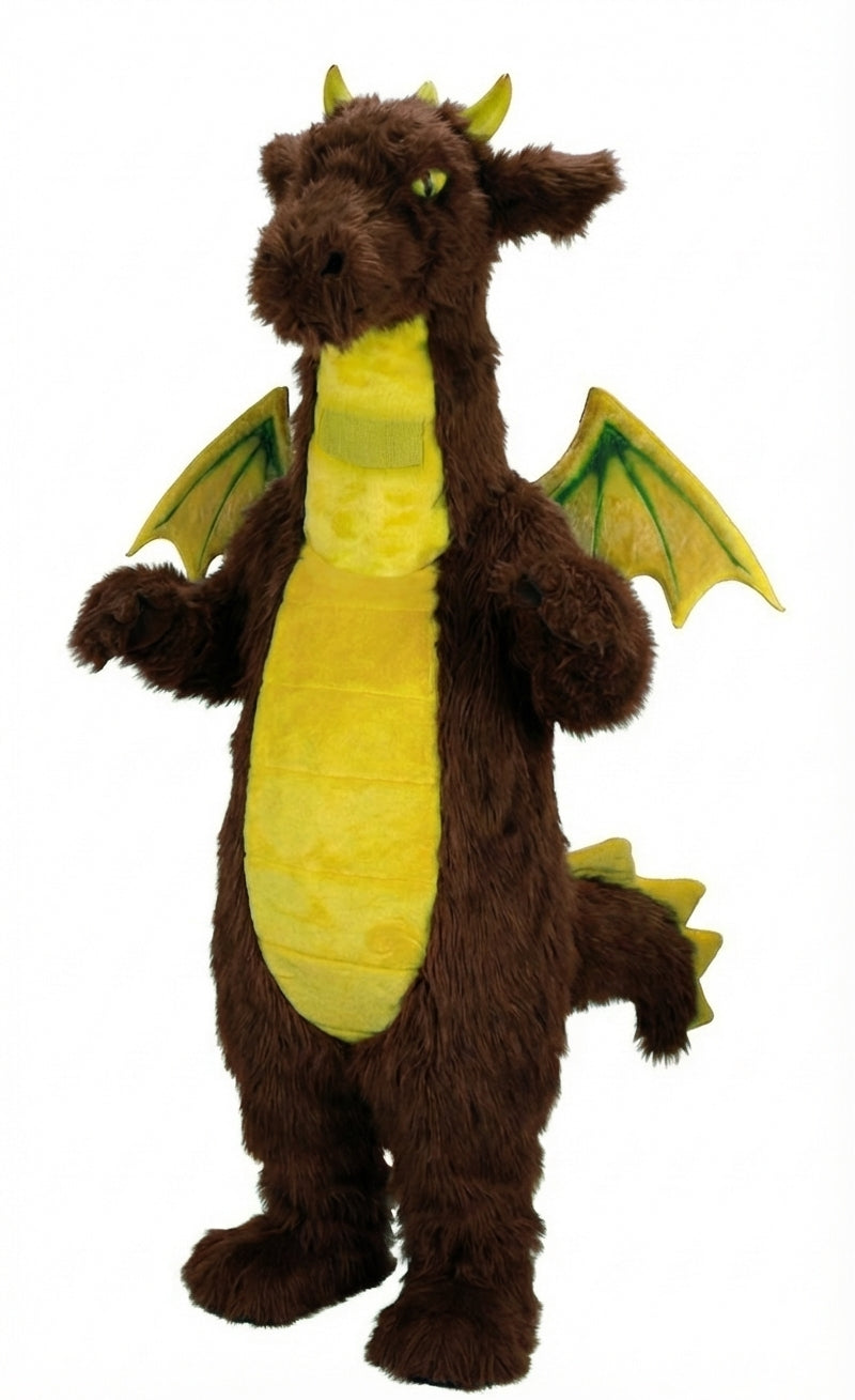 Fantasy Dragon Mascot Costume (Thermolite) - Long fur / Dark Brown mascot costume