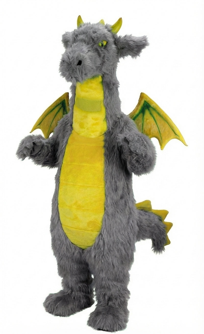 Fantasy Dragon Mascot Costume (Thermolite) - Long fur / Grey mascot costume