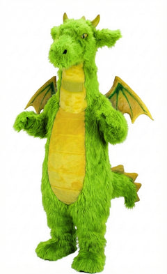 Fantasy Dragon Mascot Costume (Thermolite) - Long fur / Lime mascot costume