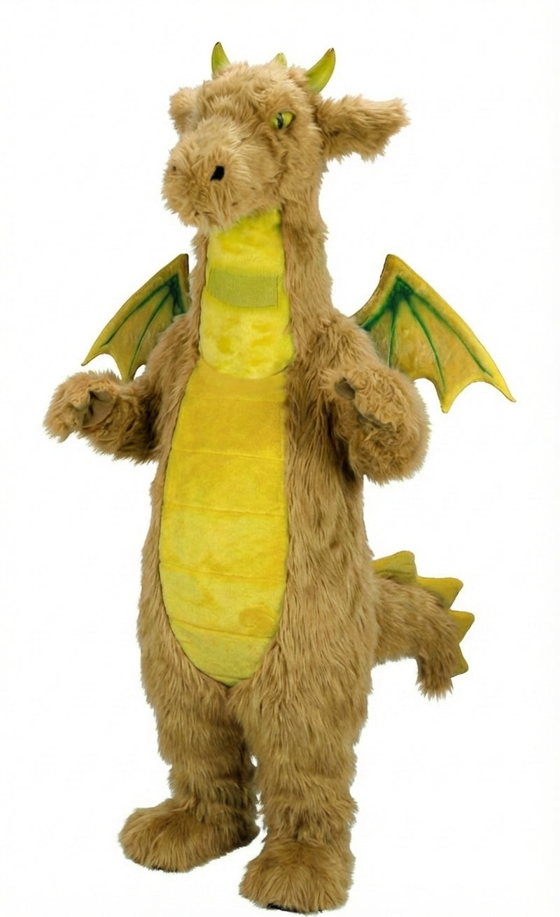 Fantasy Dragon Mascot Costume (Thermolite) - Long fur / Tan mascot costume