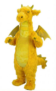 Fantasy Dragon Mascot Costume (Thermolite) - Long fur / Yellow mascot costume