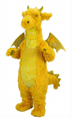 Fantasy Dragon Mascot Costume (Thermolite) - Long fur / Yellow mascot costume
