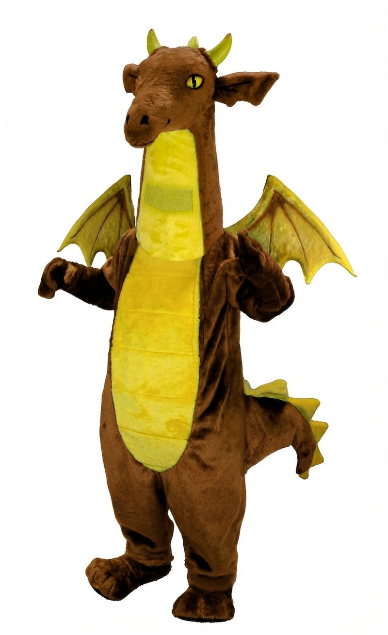 Fantasy Dragon Mascot Costume (Thermolite) - Medium fur / Brown mascot costume