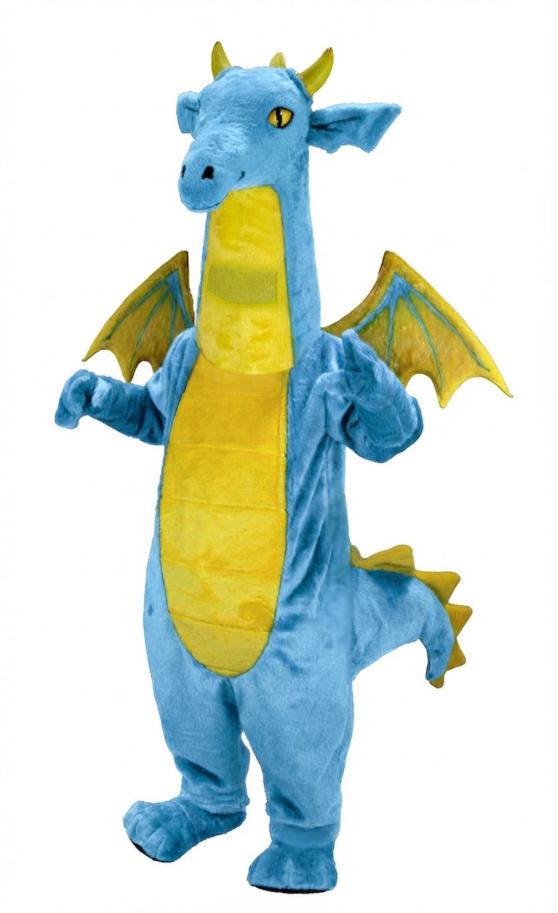 Fantasy Dragon Mascot Costume (Thermolite) - Short fur / Light blue mascot costume