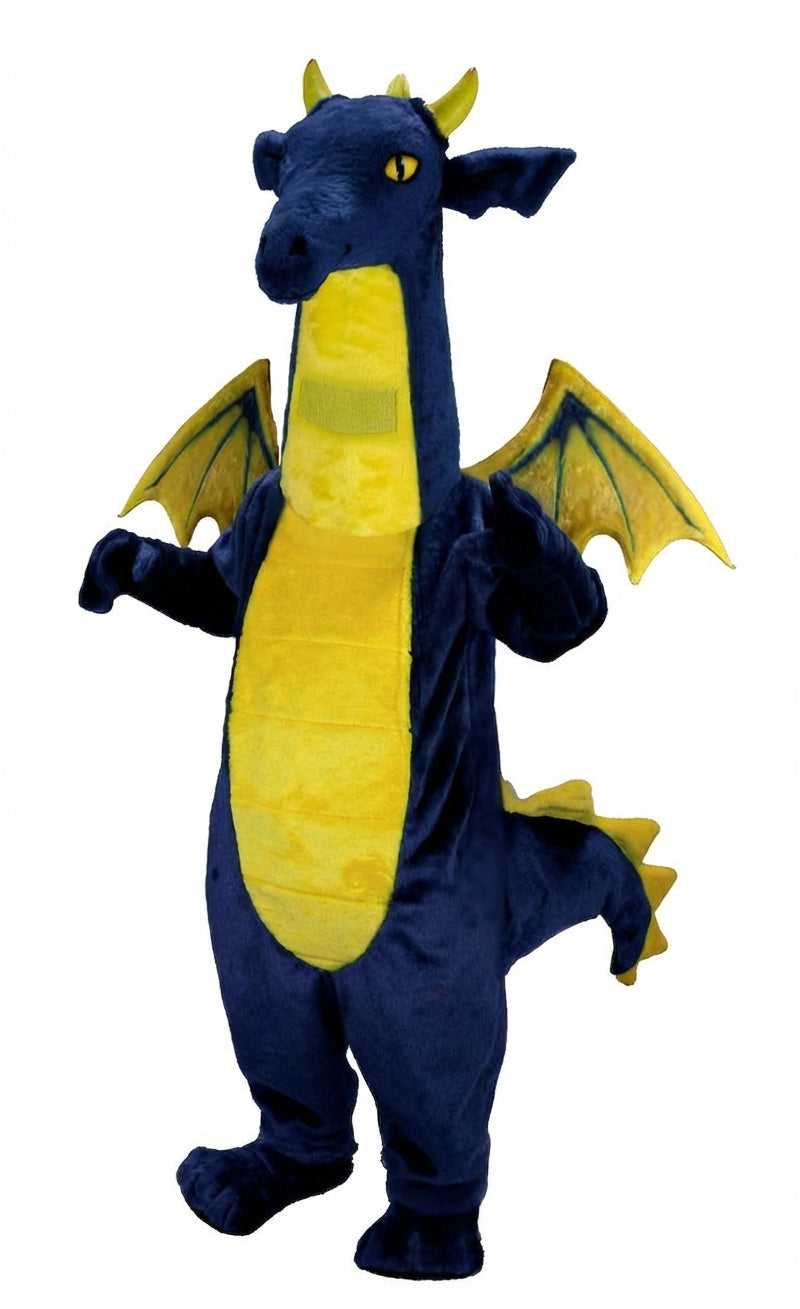 Fantasy Dragon Mascot Costume (Thermolite) - Short fur / Navy Blue mascot costume
