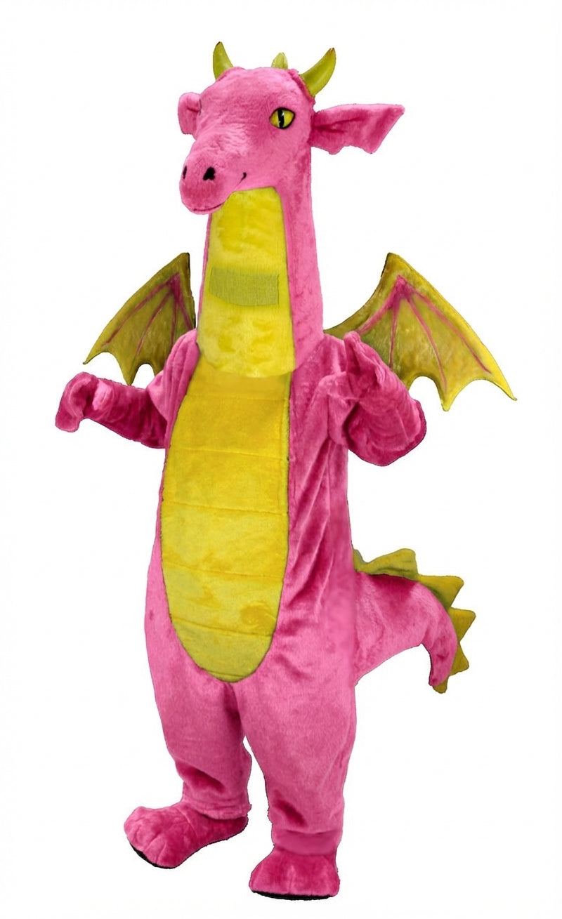 Fantasy Dragon Mascot Costume (Thermolite) - Short fur / Pink mascot costume