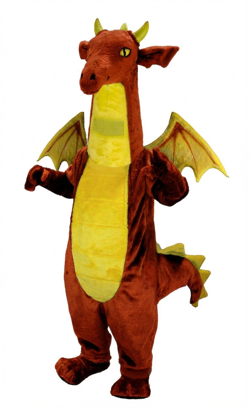 Fantasy Dragon Mascot Costume (Thermolite) - Short fur / Rust mascot costume
