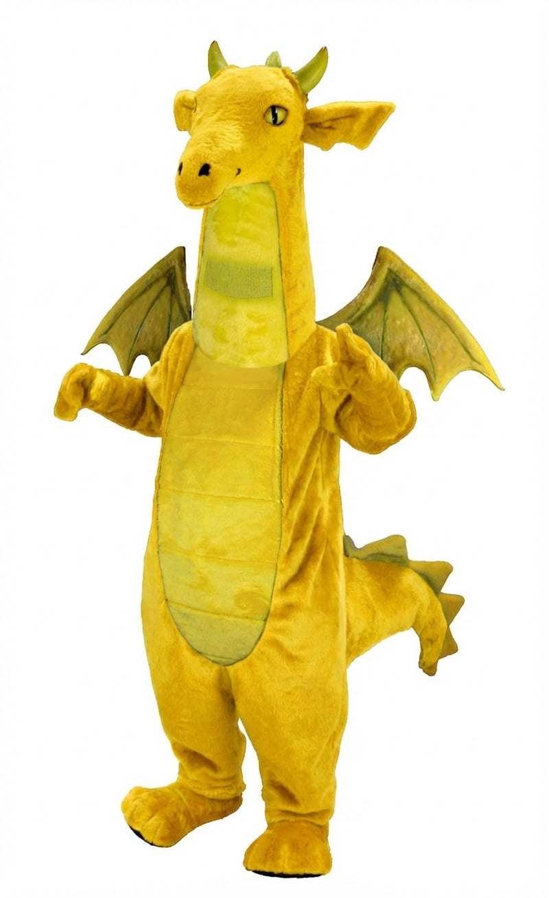 Fantasy Dragon Mascot Costume (Thermolite) - Short fur / Yellow mascot costume