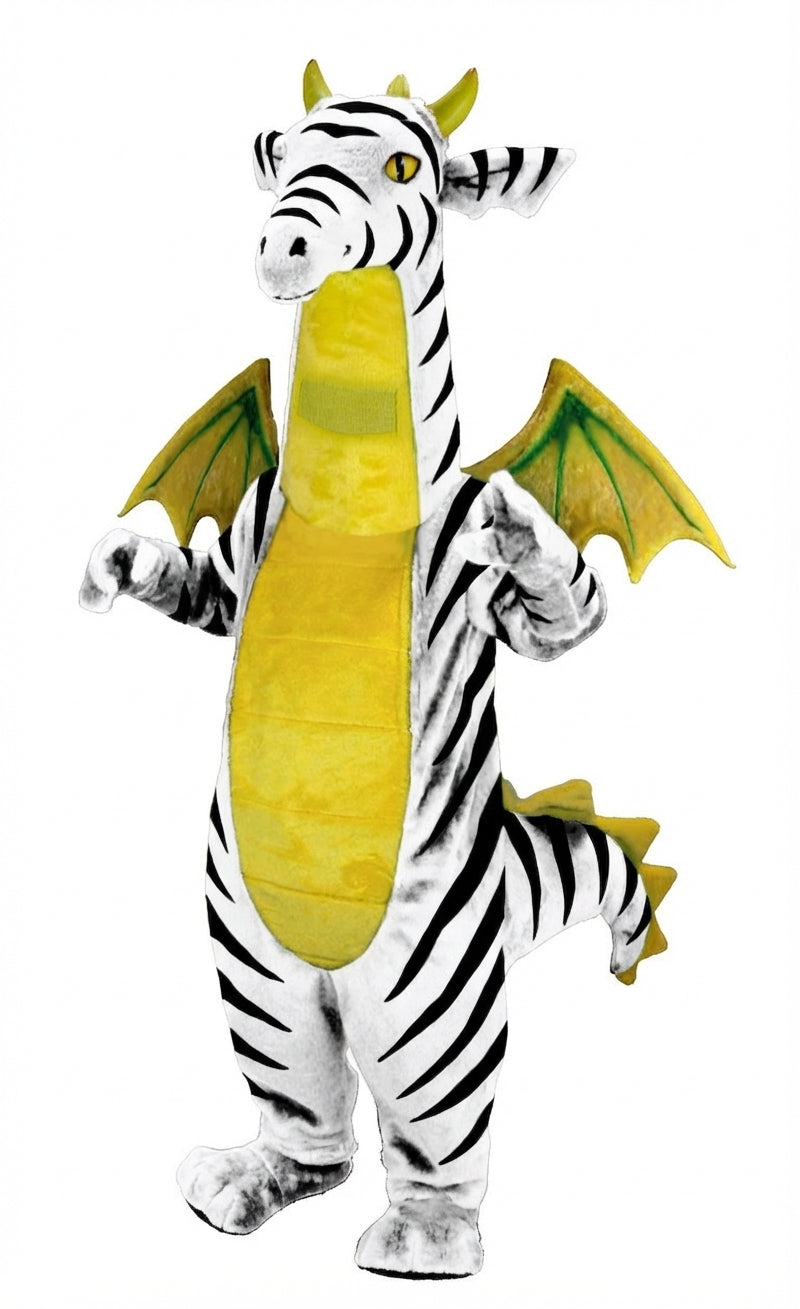 Fantasy Dragon Mascot Costume (Thermolite) - Short fur / Zebra mascot costume