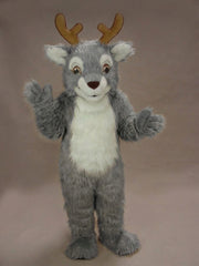 Fawn Baby Deer Mascot - Long fur / Grey mascot costume