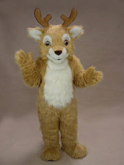 Fawn Baby Deer Mascot - Long fur / Tan mascot costume
