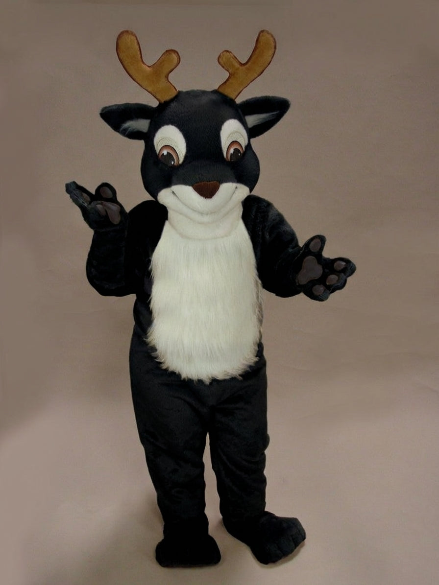 Fawn Baby Deer Mascot - Short fur / Black mascot costume