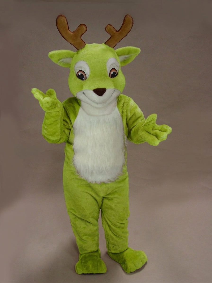 Fawn Baby Deer Mascot - Short fur / Lime mascot costume
