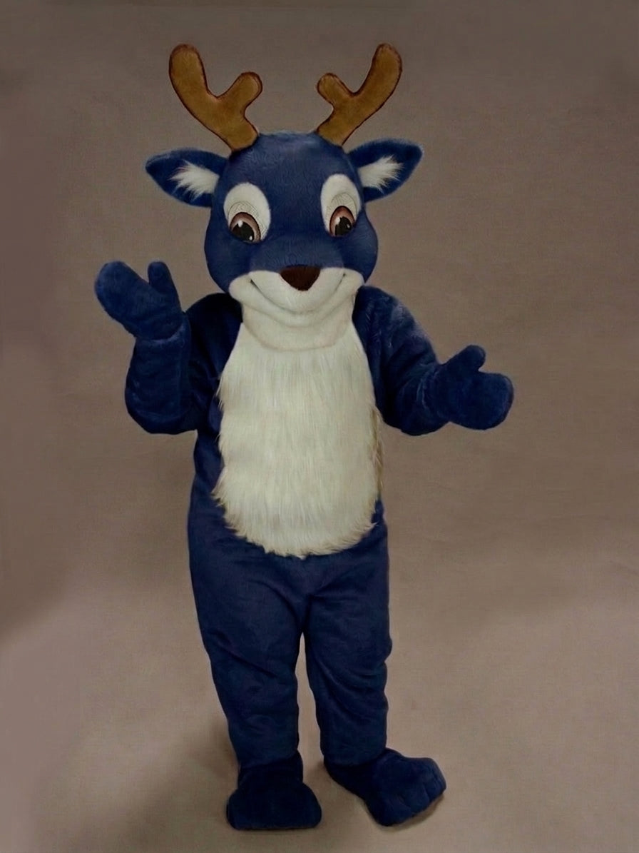 Fawn Baby Deer Mascot - Short fur / Navy Blue mascot costume