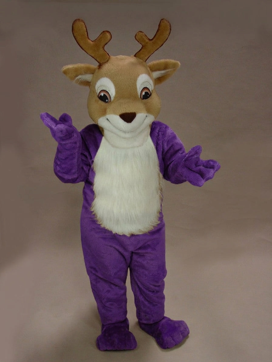 Fawn Baby Deer Mascot - Short fur / Purple mascot costume