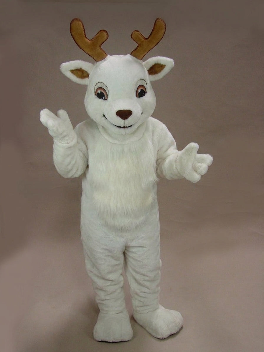 Fawn Baby Deer Mascot - Short fur / White mascot costume