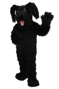 Fido Dog Mascot - Long fur / Black mascot costume