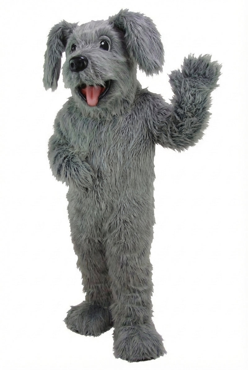 Fido Dog Mascot - Long fur / Grey mascot costume