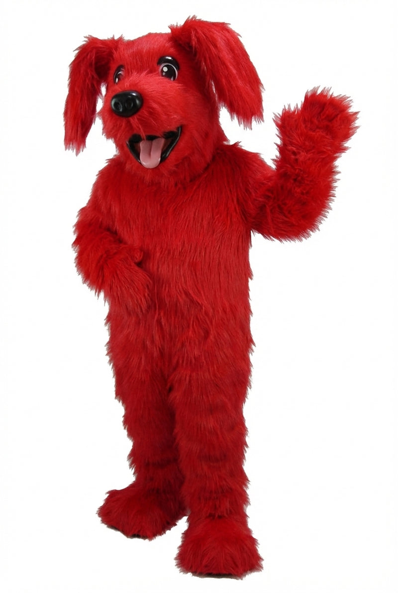 Fido Dog Mascot - Long fur / Red mascot costume